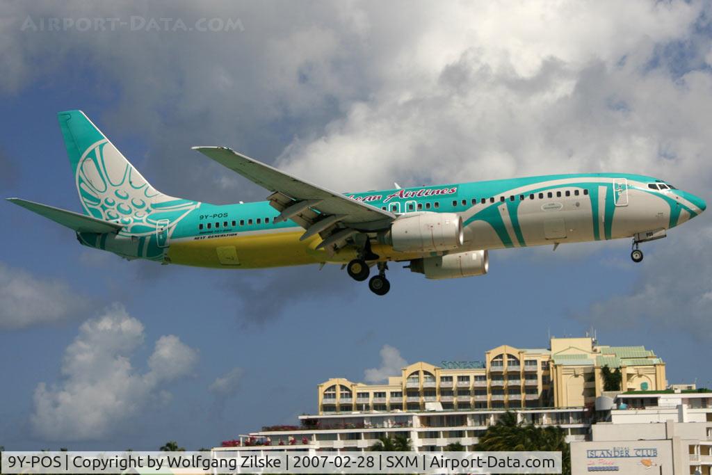 9Y-POS, 2000 Boeing 737-8Q8 C/N 28230, visitor