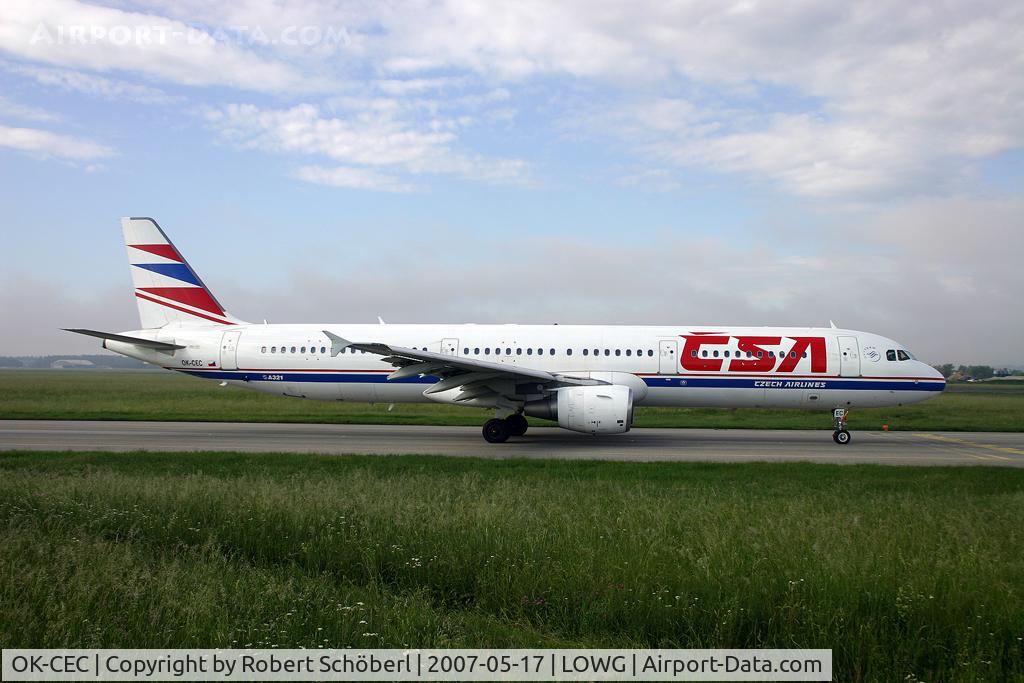OK-CEC, 1997 Airbus A321-211 C/N 674, First CSA Airbus at Graz-Airport