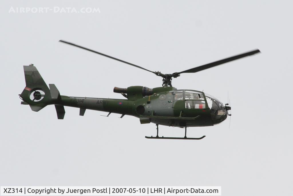 XZ314, 1977 Westland SA-341B Gazelle AH1 C/N WA1595, WA.341B Gazelle AH.1
