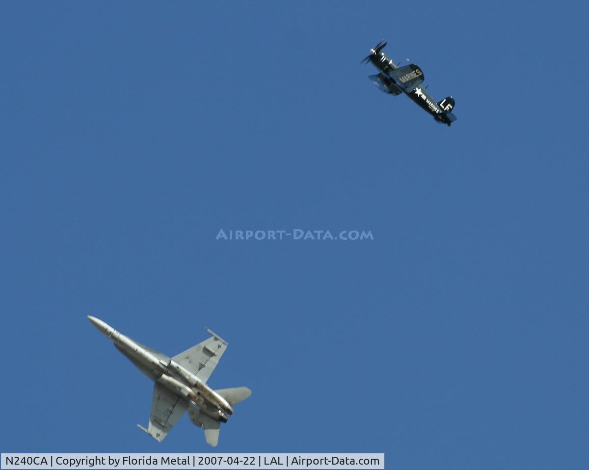 N240CA, 1945 Vought F4U-4 Corsair C/N 9513, F-4U and F-18