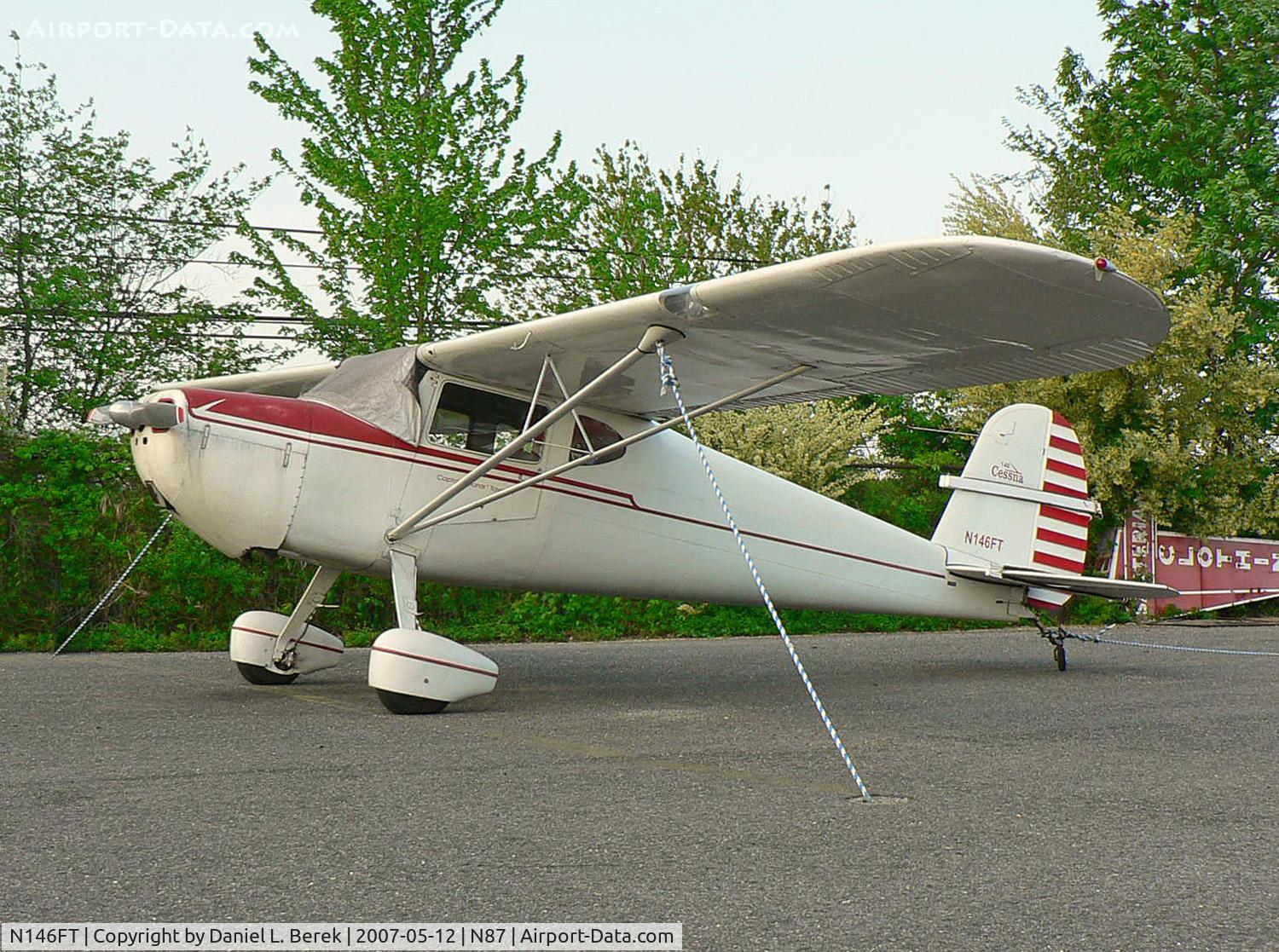 N146FT, 1946 Cessna 140 C/N 11303, A lovely 1946 Cessna 140 soaks up the evening rays on a spring evening.