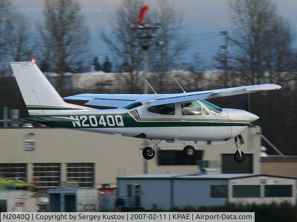N2040Q, 1973 Cessna 177RG Cardinal C/N 177RG0440, Arriving to Paine Field