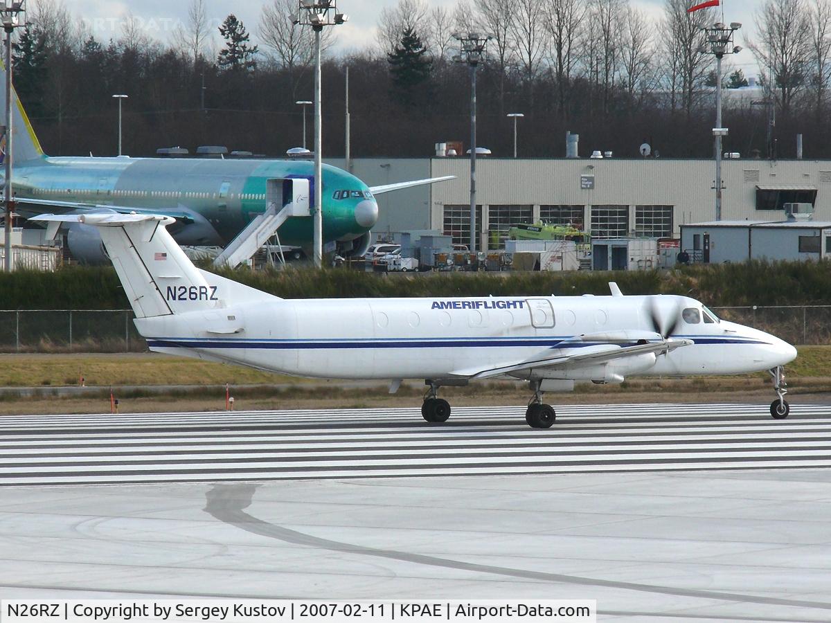 N26RZ, 1990 Beech 1900C C/N UC-134, Speeding up at 16R. A new addition to COA (772ER, reg. N77019) is seen behind.