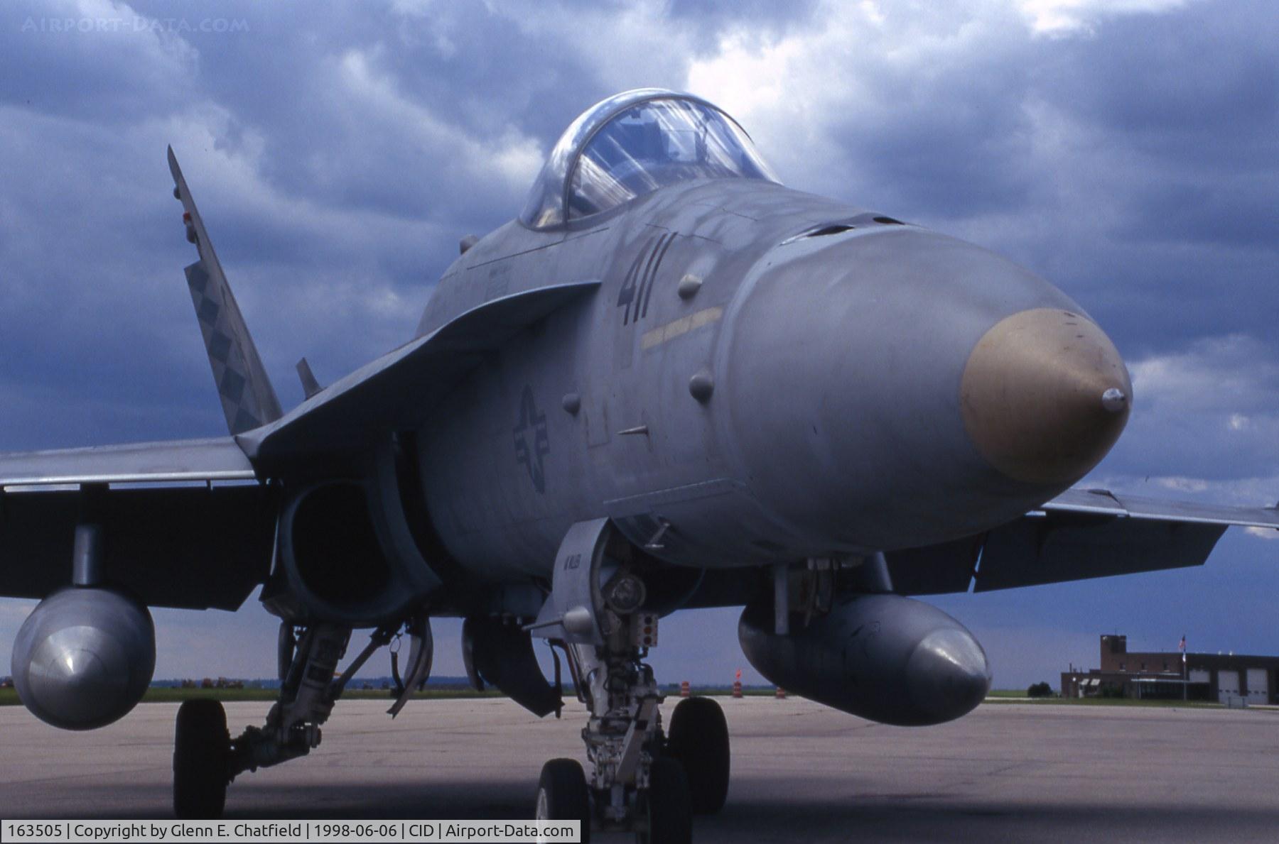 163505, 1988 McDonnell Douglas F/A-18C Hornet C/N 0749, F/A-18C stopping in for a visit