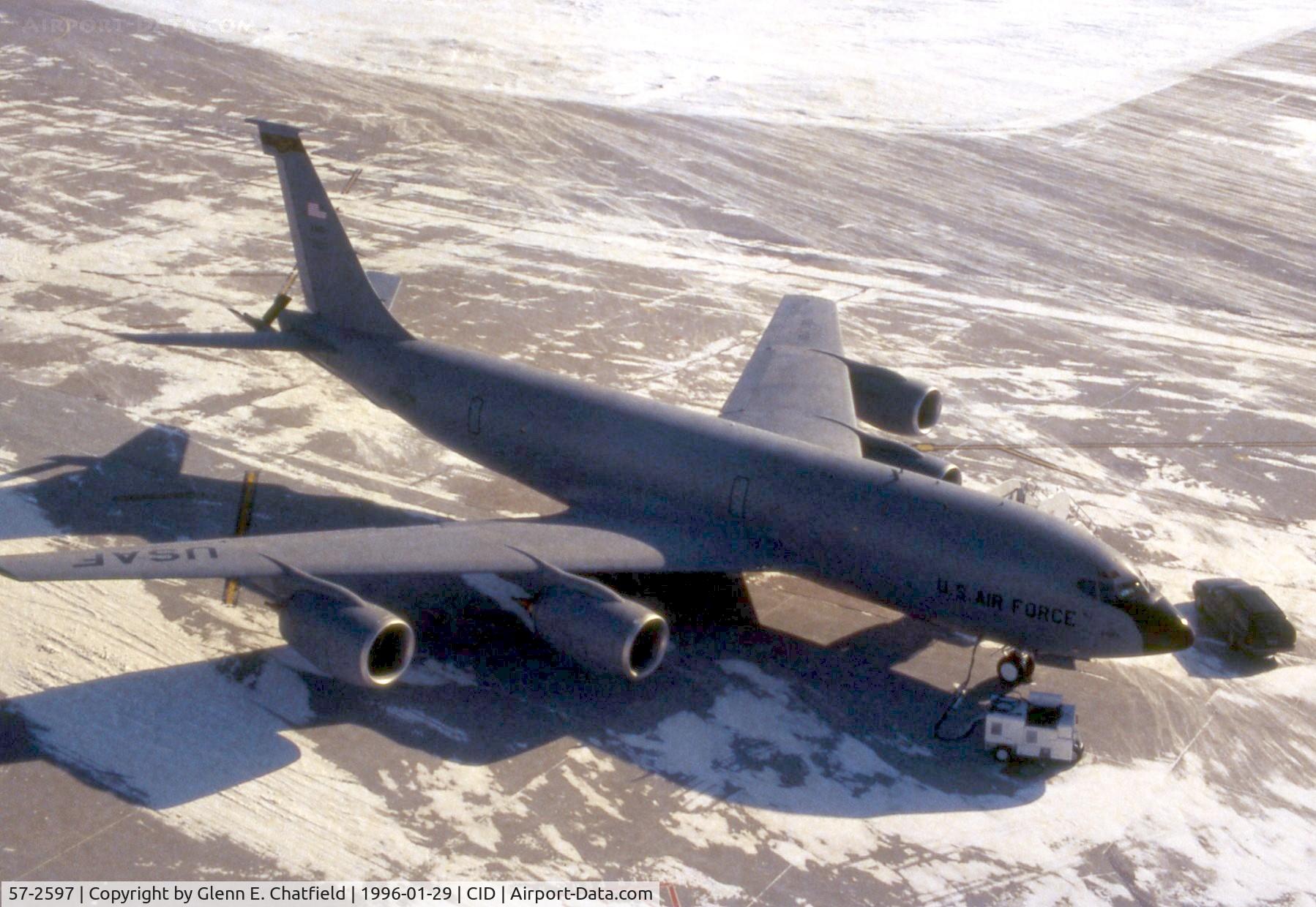 57-2597, 1957 Boeing KC-135R Stratotanker C/N 17733, KC-135R at the base of the control tower