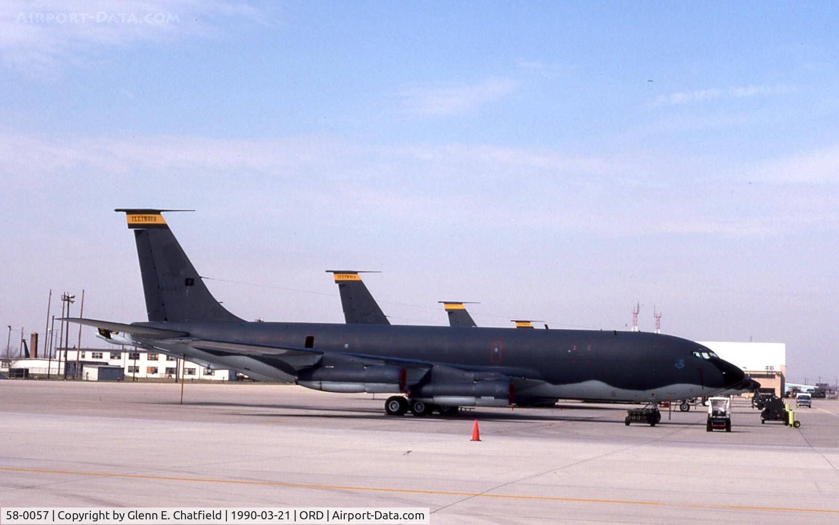 58-0057, 1959 Boeing KC-135E-BN Stratotanker C/N 17802, KC-135E with Illinois ANG