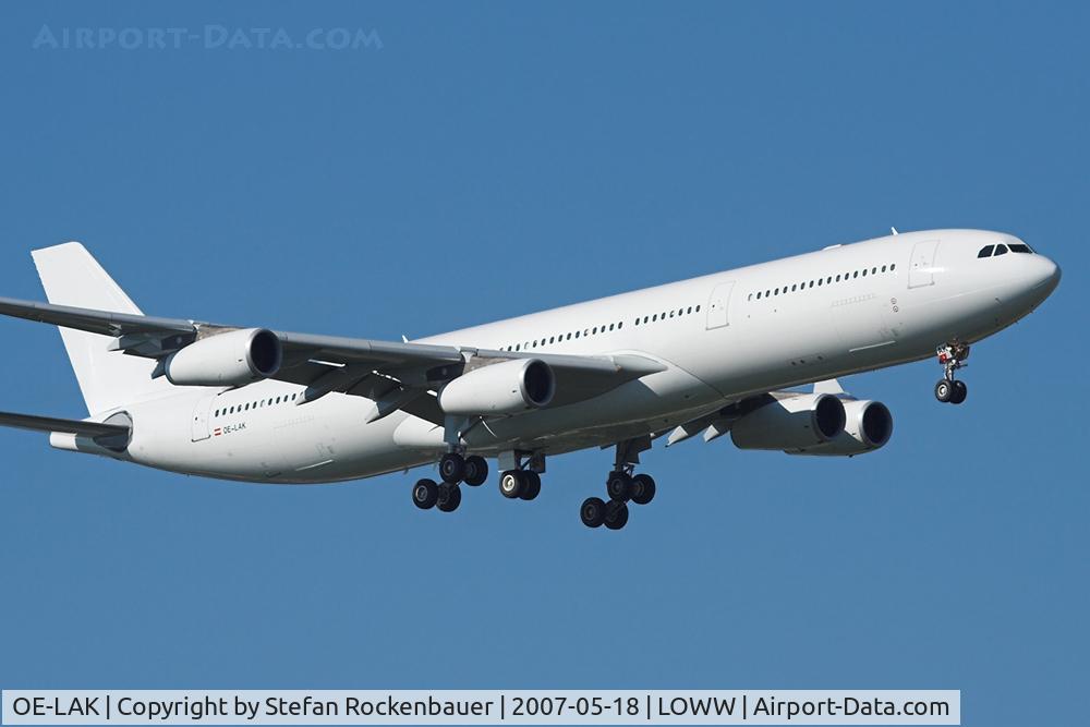 OE-LAK, 1997 Airbus A340-313 C/N 169, A340 in full white c/s.