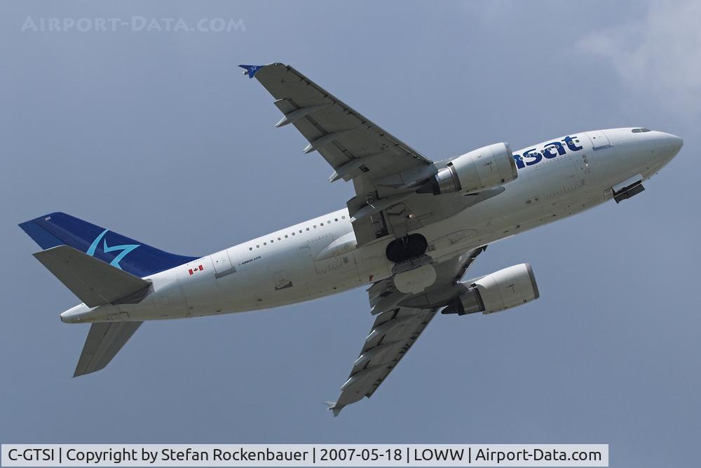 C-GTSI, 1991 Airbus A310-308 C/N 595, Air Transat A310 departes RWY34.