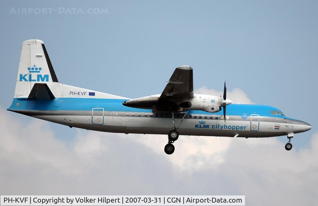 PH-KVF, 1990 Fokker 50 C/N 20207, Fokker F50