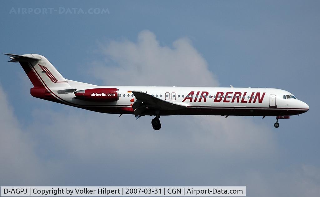 D-AGPJ, 1990 Fokker 100 (F-28-0100) C/N 11312, Fokker F100