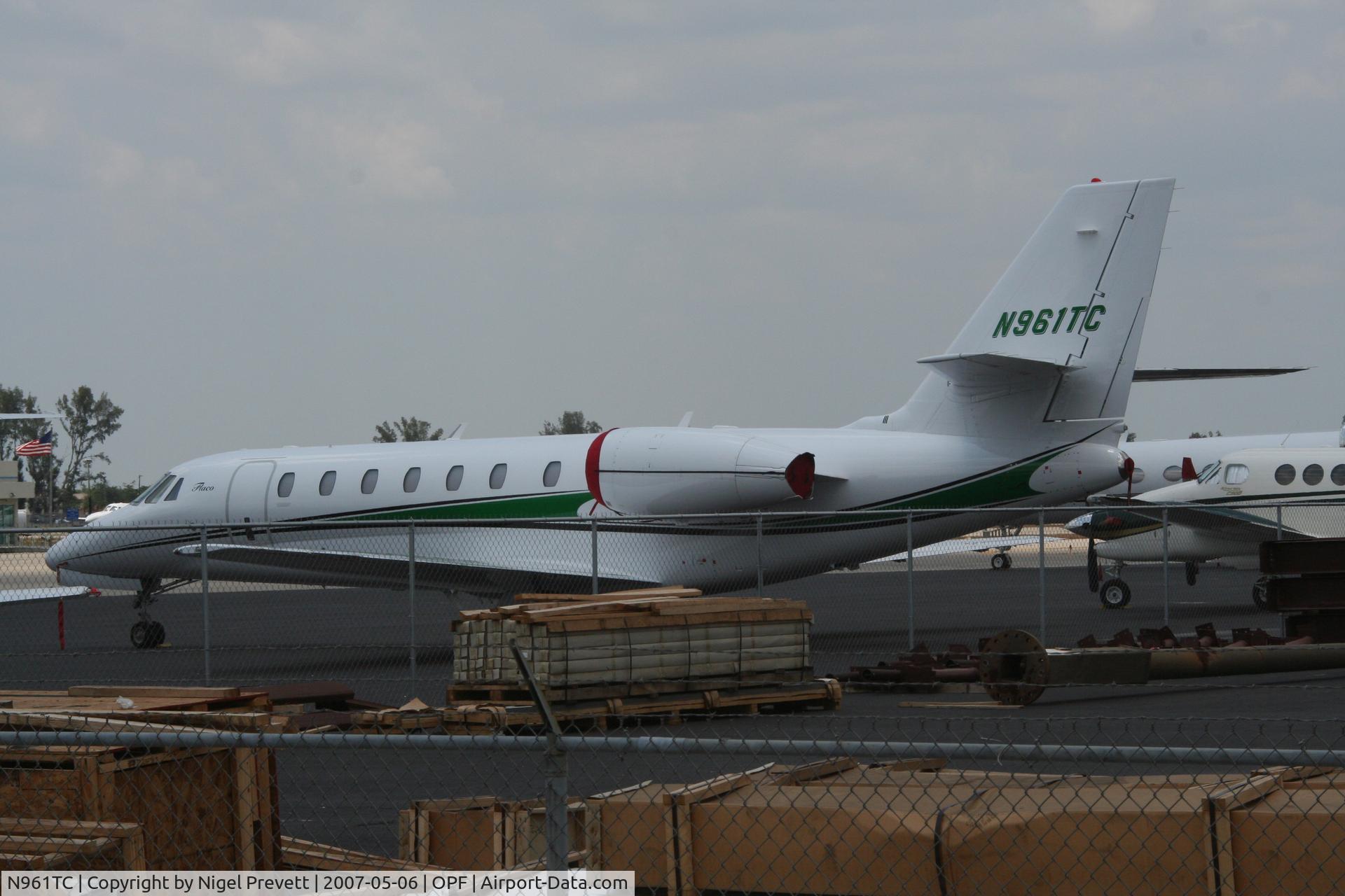 N961TC, 2006 Cessna 680 Citation Sovereign C/N 680-0077, Based at Quito, Ecuador.