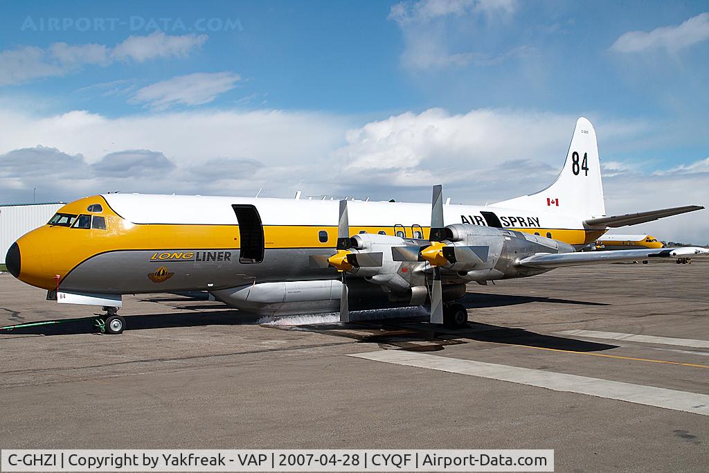 C-GHZI, 1959 Lockheed L-188C Electra C/N 2007, Air Spray Lockheed Electra testing its waterdrop system
