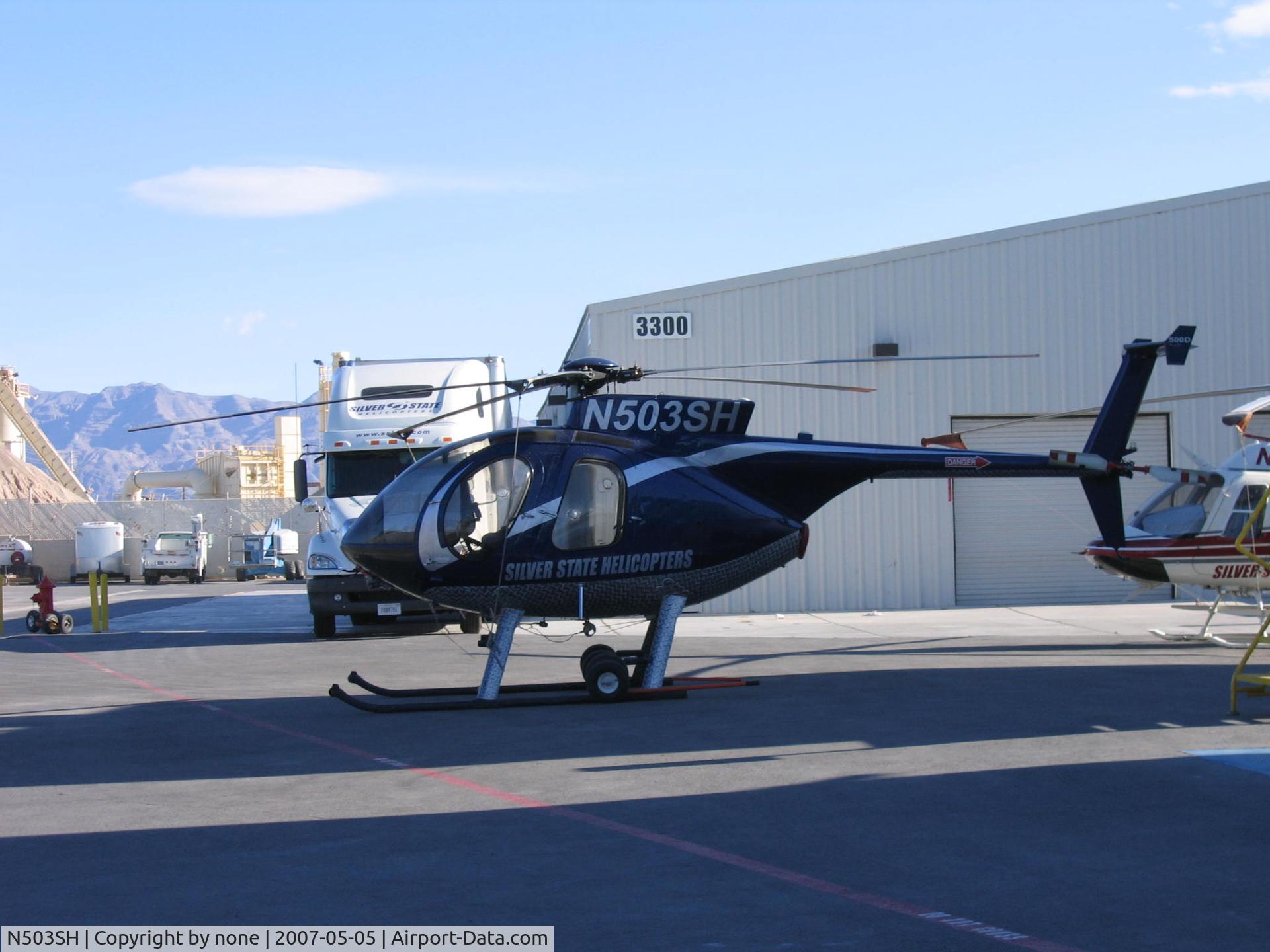 N503SH, 1980 Hughes 369D C/N 500701D, N503SH at Silver State Helicopter Headquarters.