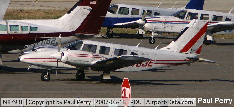 N8793E, 1976 Piper PA-34-200T C/N 34-7670180, Seneca II on a somewhat crowded ramp