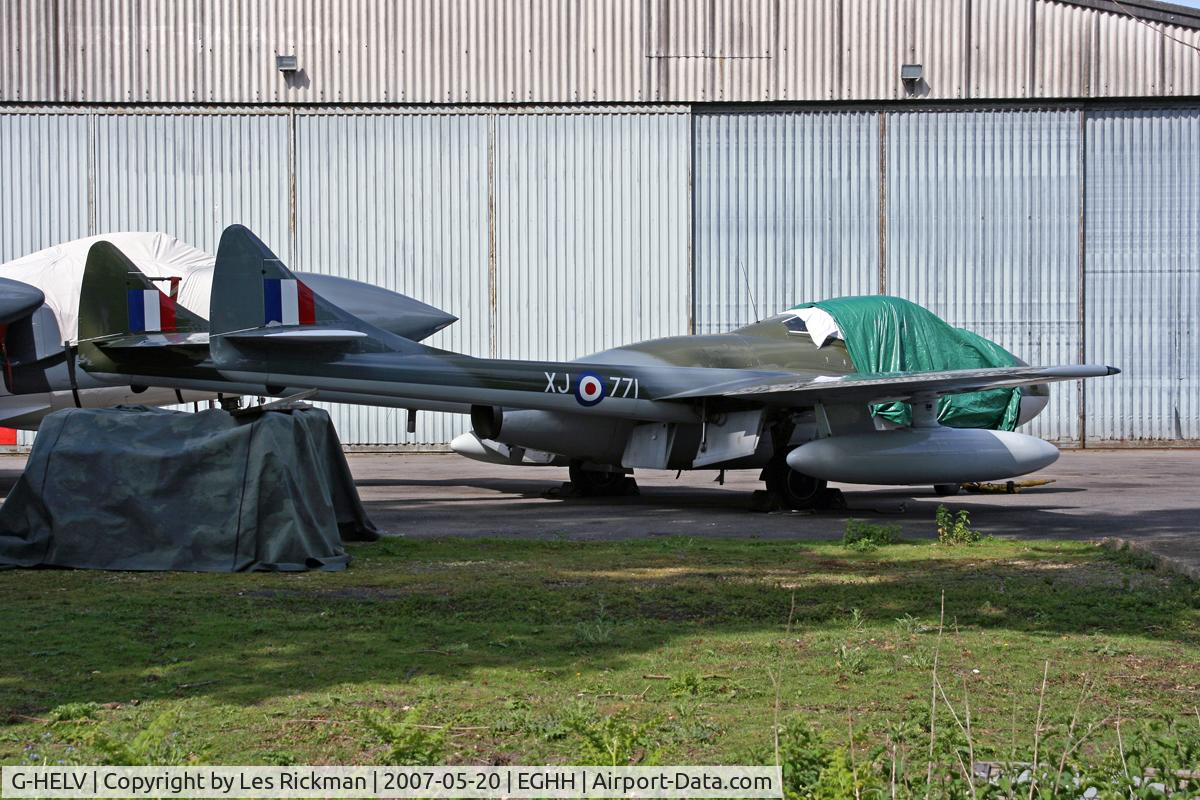 G-HELV, 1958 De Havilland (F+W Emmen) Vampire T.55 (DH-115) C/N 975, D.H 115 Vampire T.55 (XJ771)