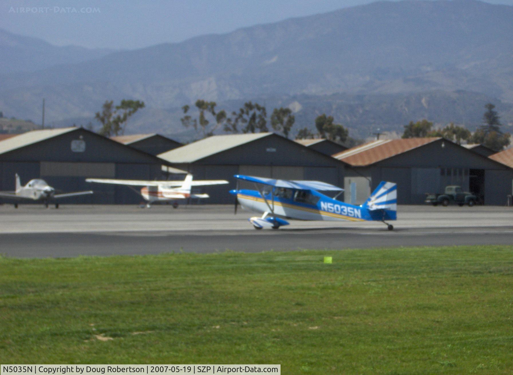 N5035N, 1978 Bellanca 8KCAB Decathlon C/N 470-79, 1978 Bellanca 8KCAB DECATHLON, Lycoming AEIO-320 150 Hp, CS prop, near symmetrical wing airfoil, rated +6g -5g, taxi off Rwy 22