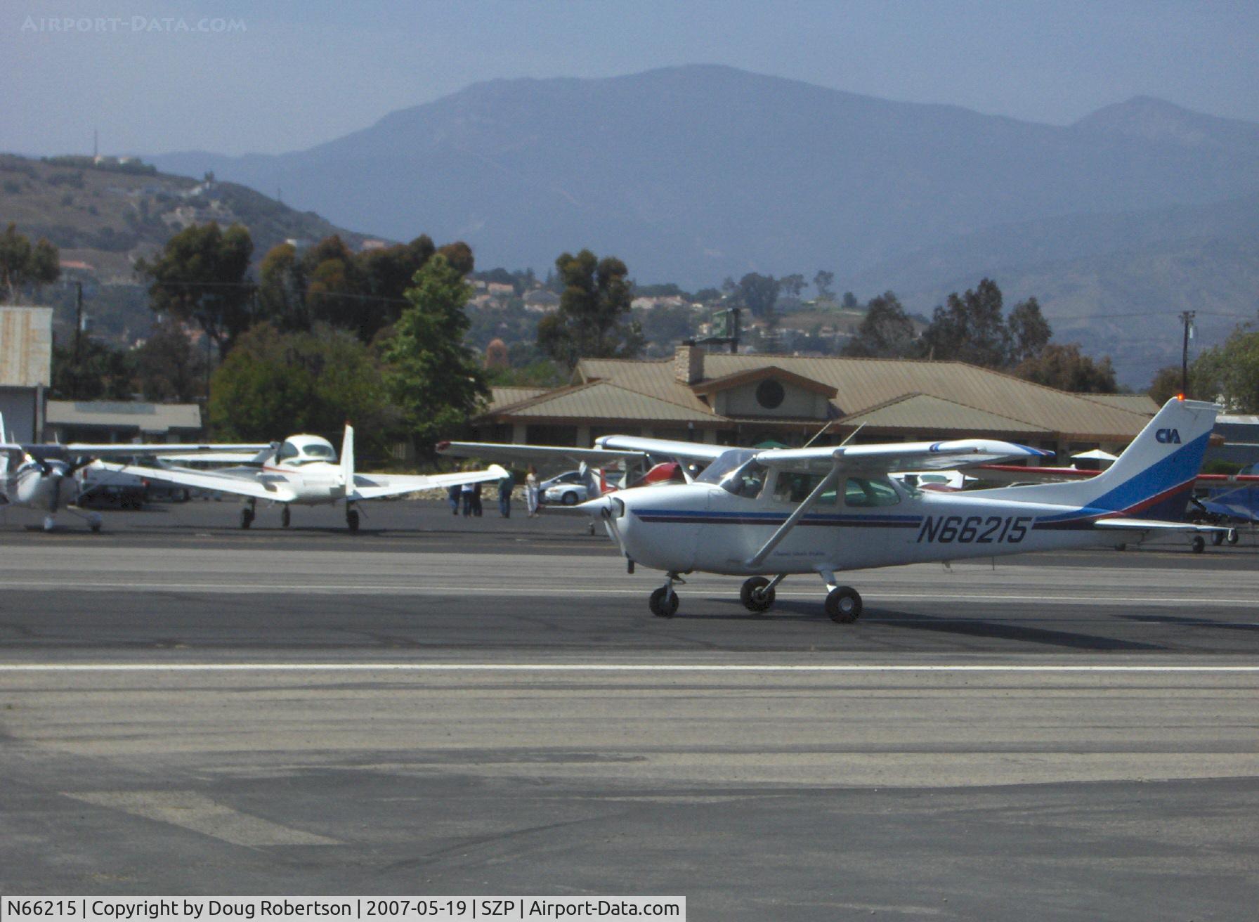 N66215, 1983 Cessna 172P C/N 17275982, 1983 Cessna 172P, Lycoming O-320-D2J 160 Hp, (not that CIA!) landing roll Rwy 22