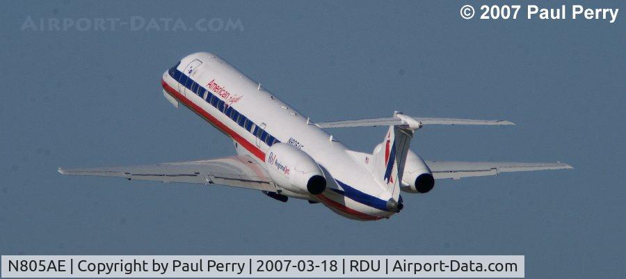 N805AE, 2001 Embraer ERJ-140LR (EMB-135KL) C/N 145489, Looks kinda graceful from this angle