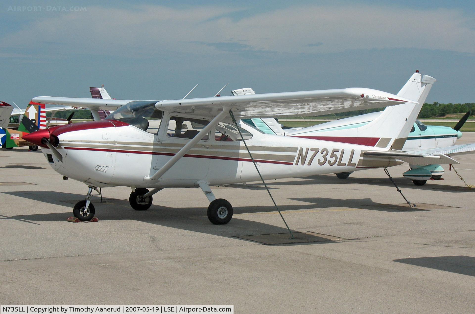 N735LL, 1977 Cessna 182Q Skylane C/N 18265508, Attending the Deke Slayton Airfest in La Crosse, WI, 1977 Cessna 182Q Skylane, c/n 18265508