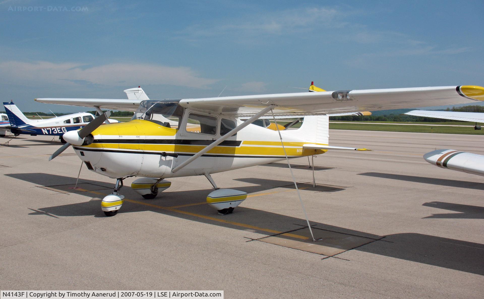 N4143F, 1958 Cessna 172 C/N 46043, 1958 Cessna 172 Skyhawk, c/n 46043, Attending the Deke Slayton Airfest in La Crosse, WI