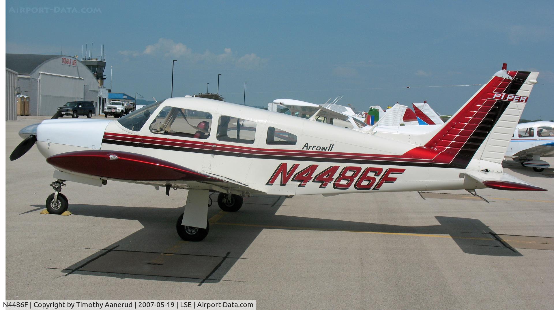 N4486F, 1976 Piper PA-28R-200 C/N 28R-7635411, Attending the Deke Slayton Airfest in La Crosse, WI