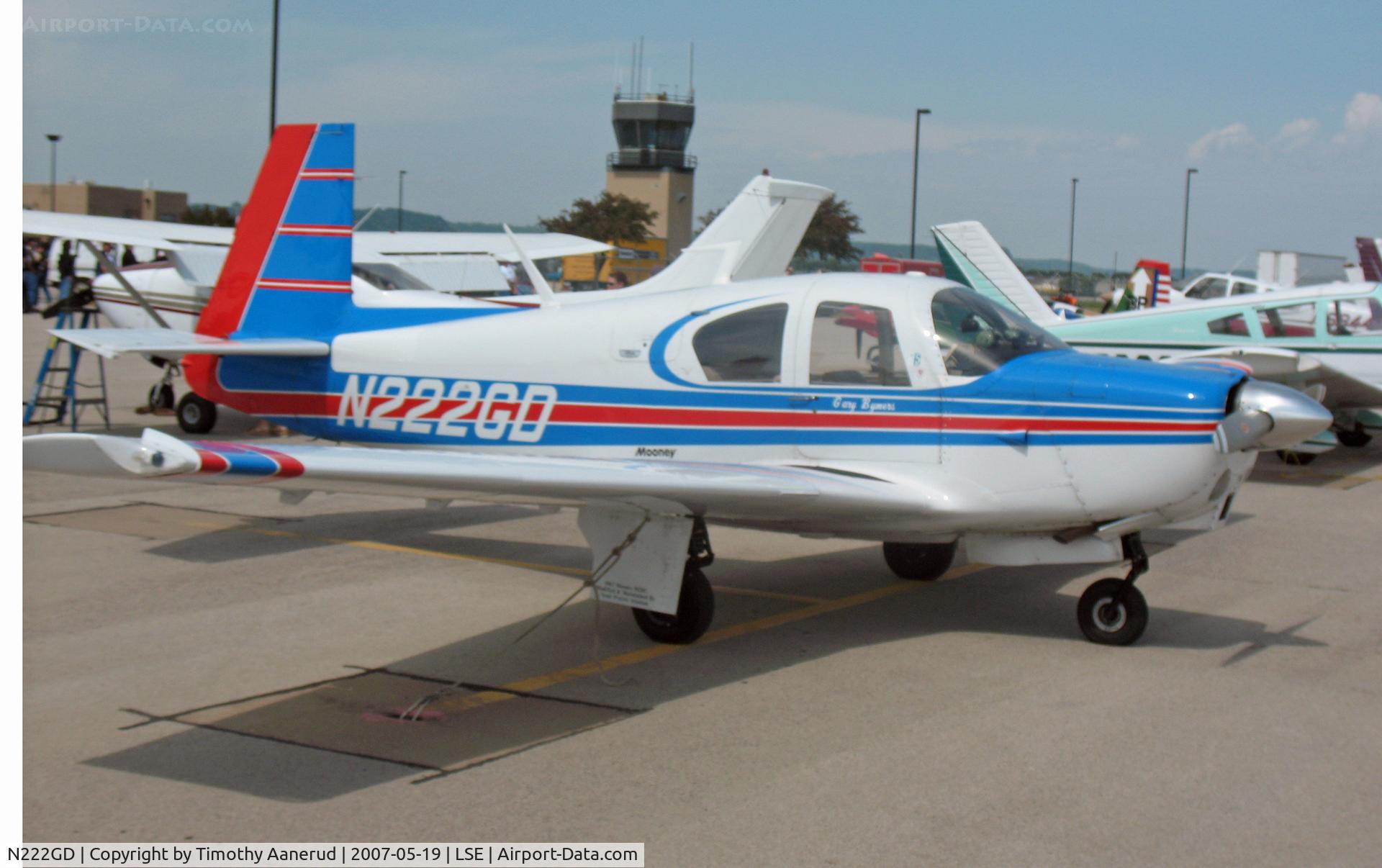 N222GD, 1962 Mooney M20C Ranger C/N 2185, Attending the Deke Slayton Airfest in La Crosse, WI