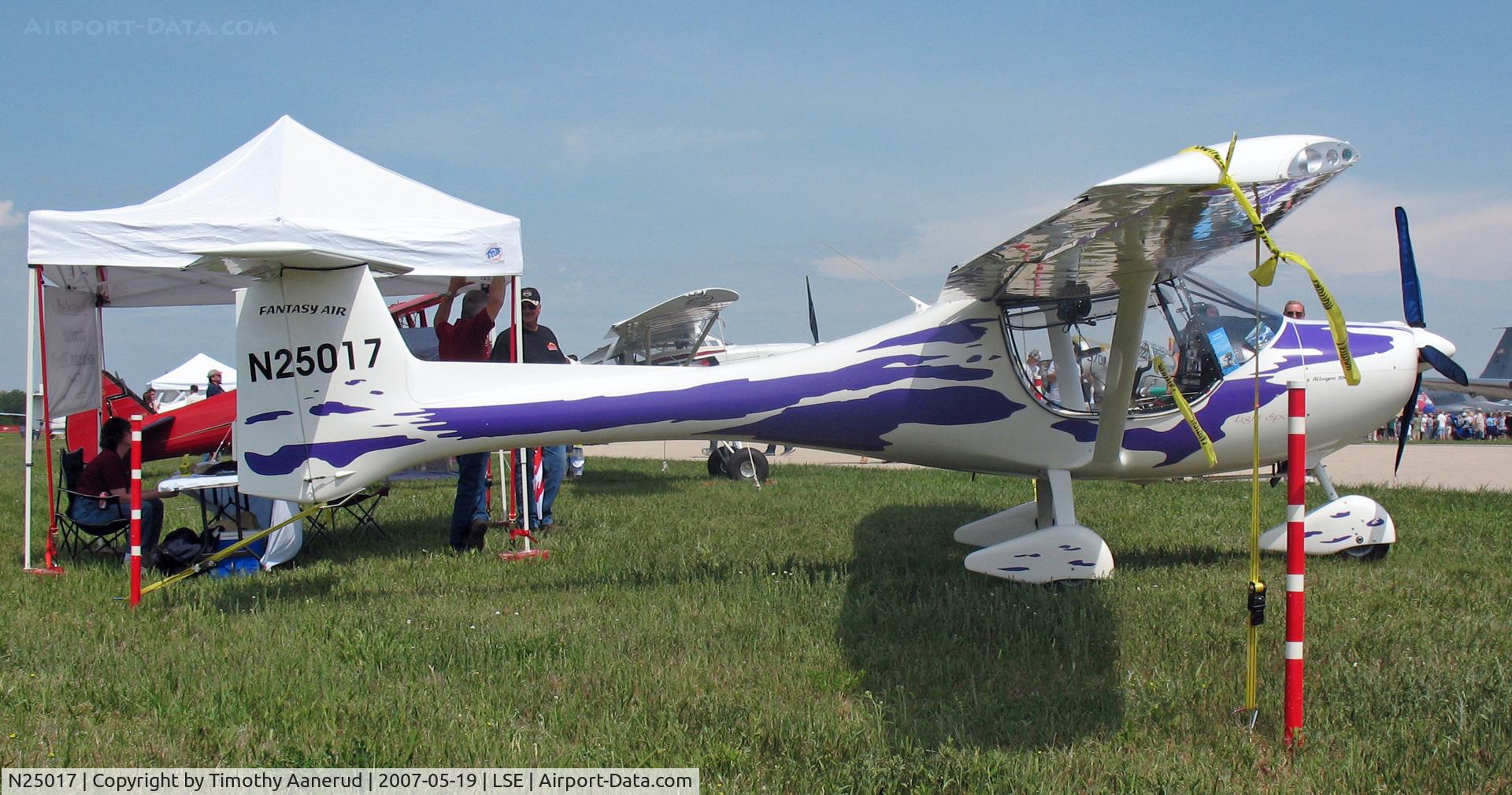 N25017, 2006 Fantasy Air Allegro 2000 C/N 06-230, On display at the Deke Slayton Airfest in La Crosse, WI