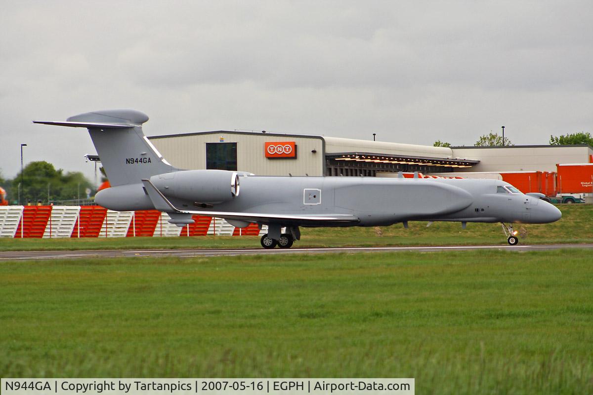 N944GA, 2004 Gulfstream Aerospace GV-SP C/N 5044, A rare visitor, first of type on UK soil. Heading to the Israeli AF, to become serial 
