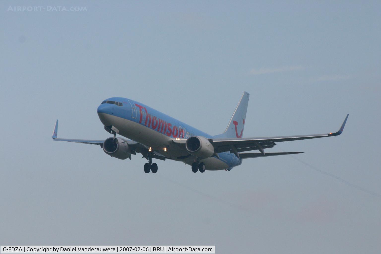 G-FDZA, 2007 Boeing 737-8K5 C/N 35134, arrival of flight JAF2068 from Malaga