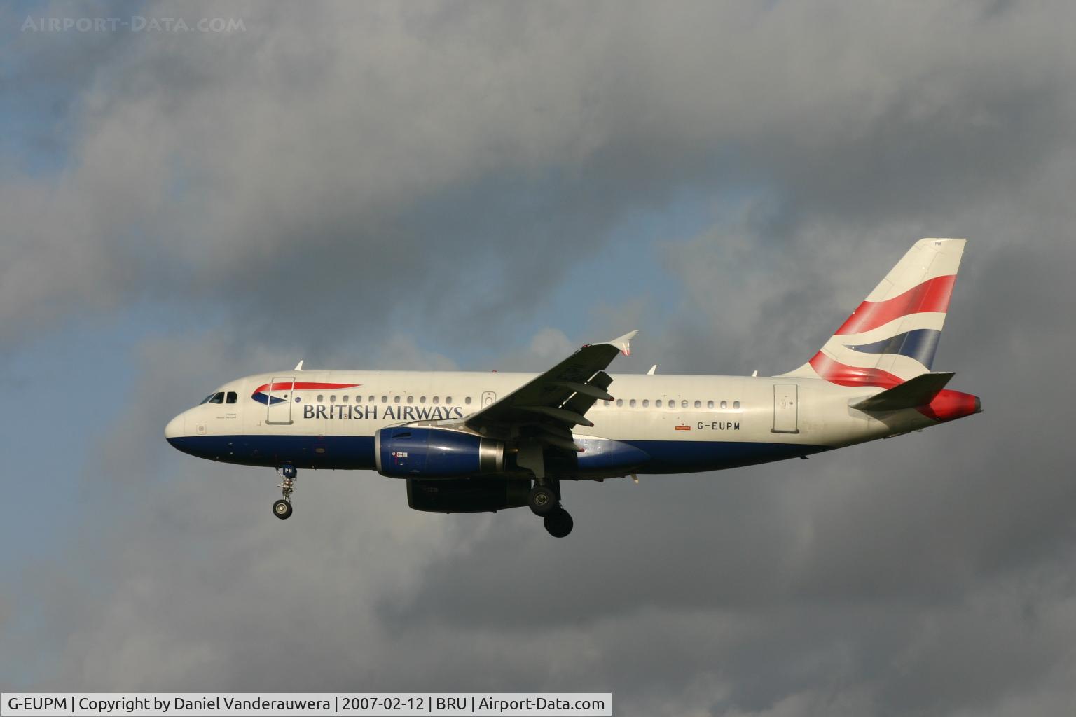 G-EUPM, 2000 Airbus A319-131 C/N 1258, arrival of flight BA392 from LHR
