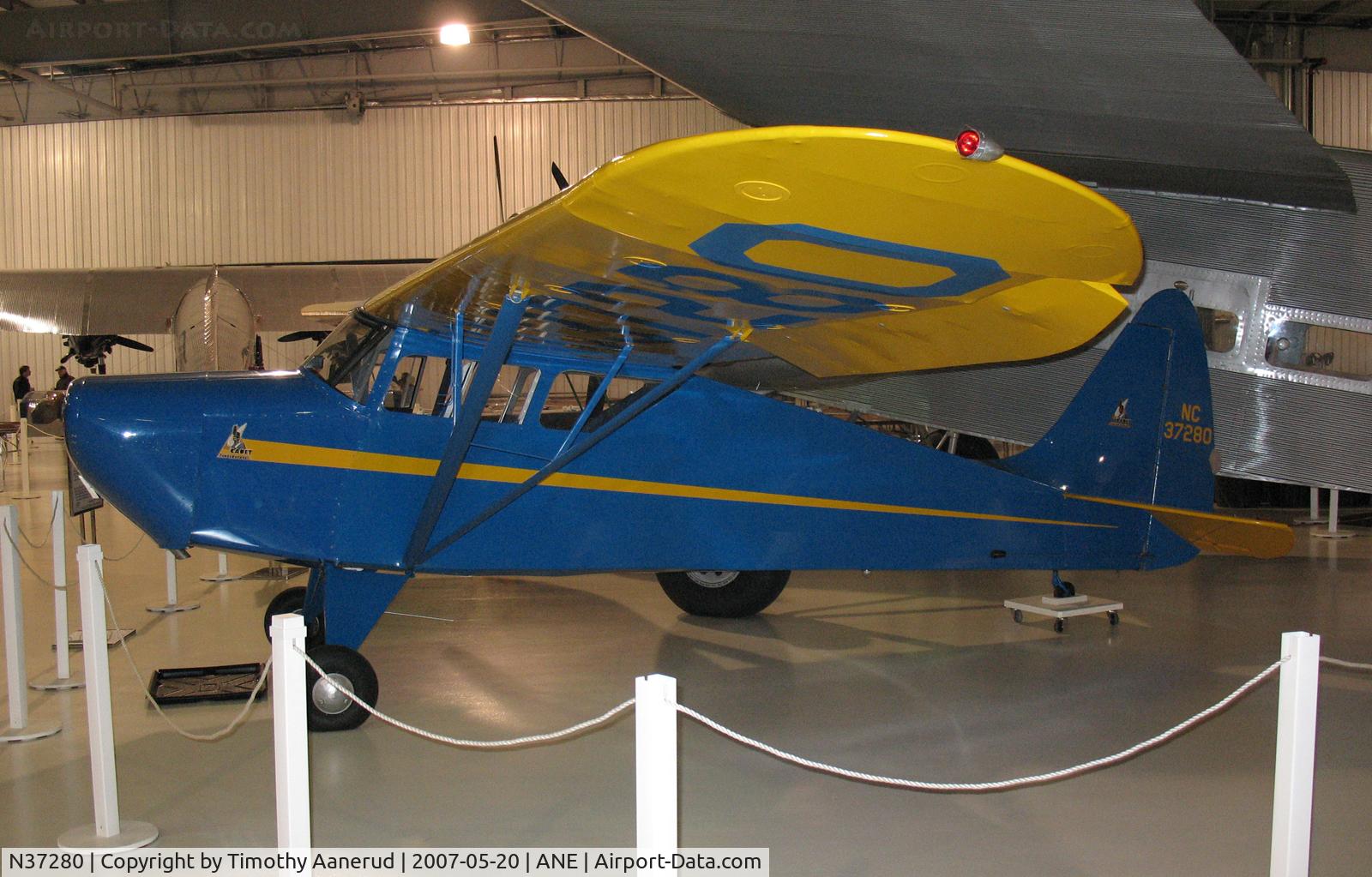 N37280, 1941 Interstate S-1A Cadet C/N 123, 1941 Interstate S-1A, c/n 123, Discover Aviation Days 2007, Golden Wings Museum