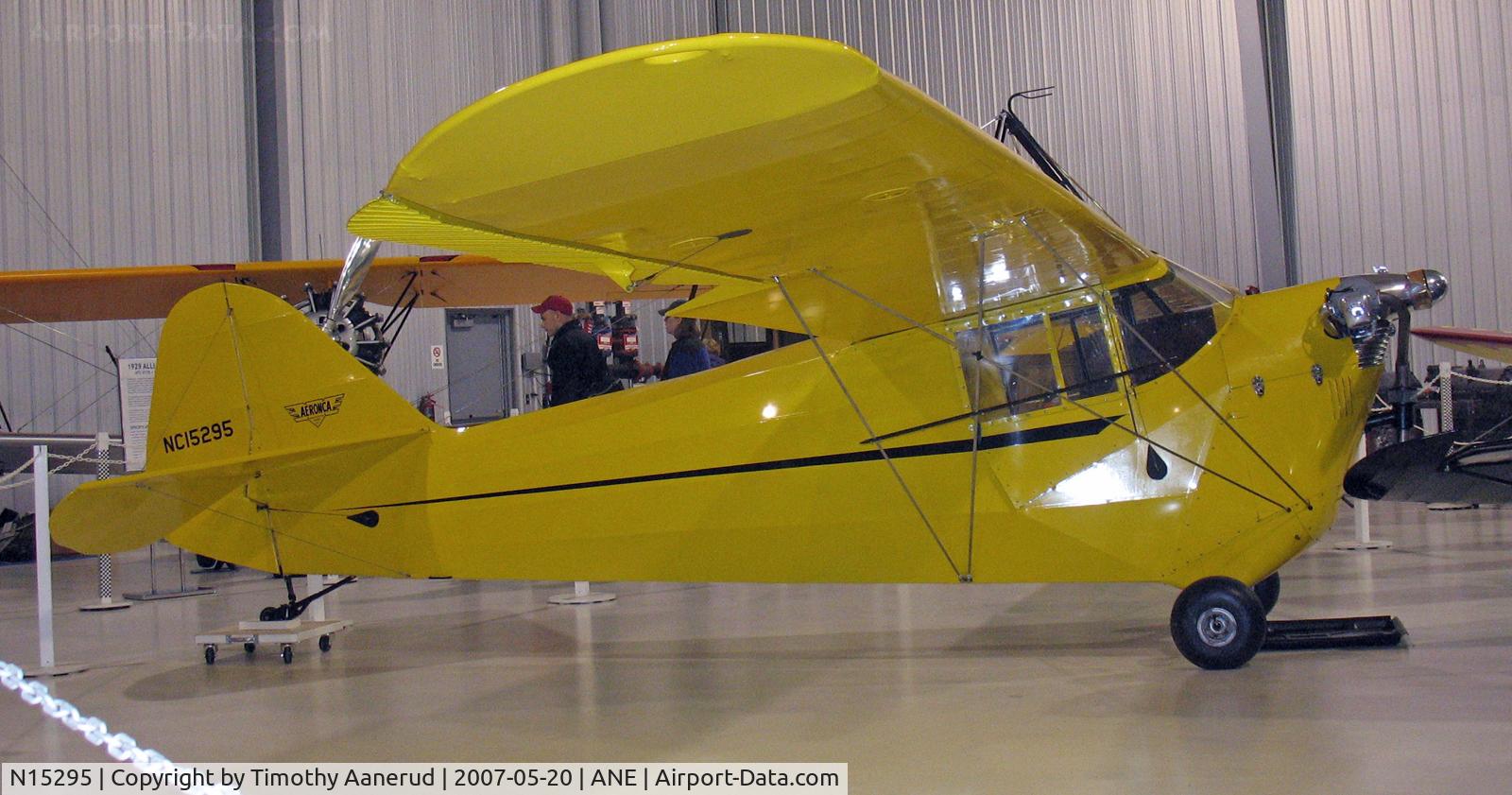 N15295, 1936 Aeronca C-3 C/N 623, Discover Aviation Days 2007, Golden Wings Museum