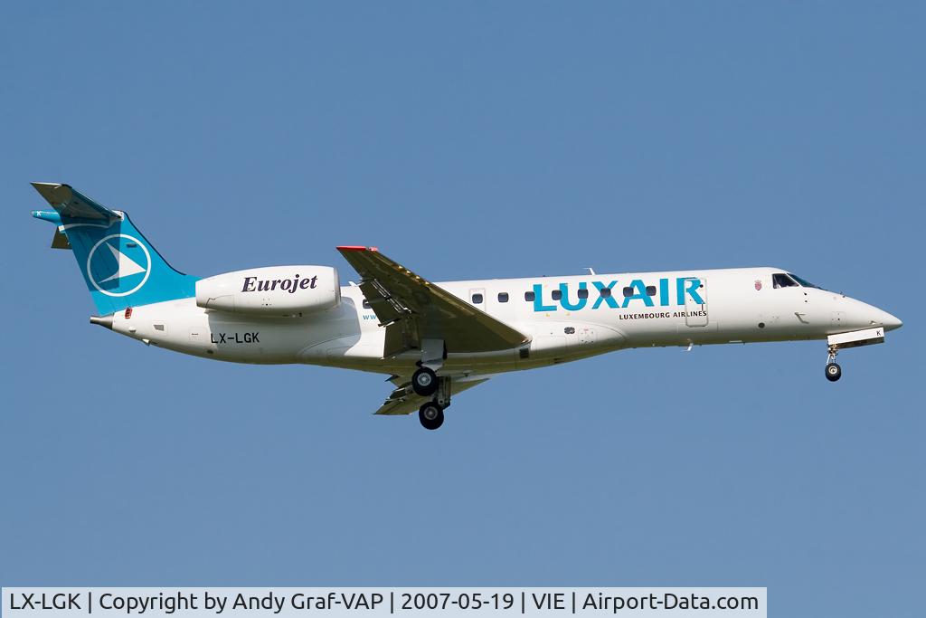 LX-LGK, 2005 Embraer ERJ-135LR (EMB-135LR) C/N 14500886, Luxair EMB135