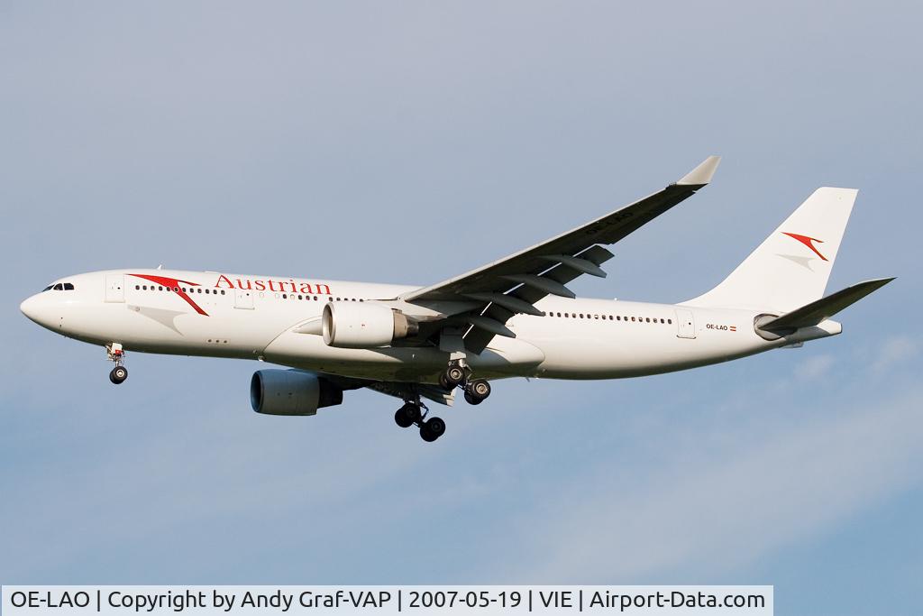 OE-LAO, 2000 Airbus A330-223 C/N 181, Austrian Airlines A330-200