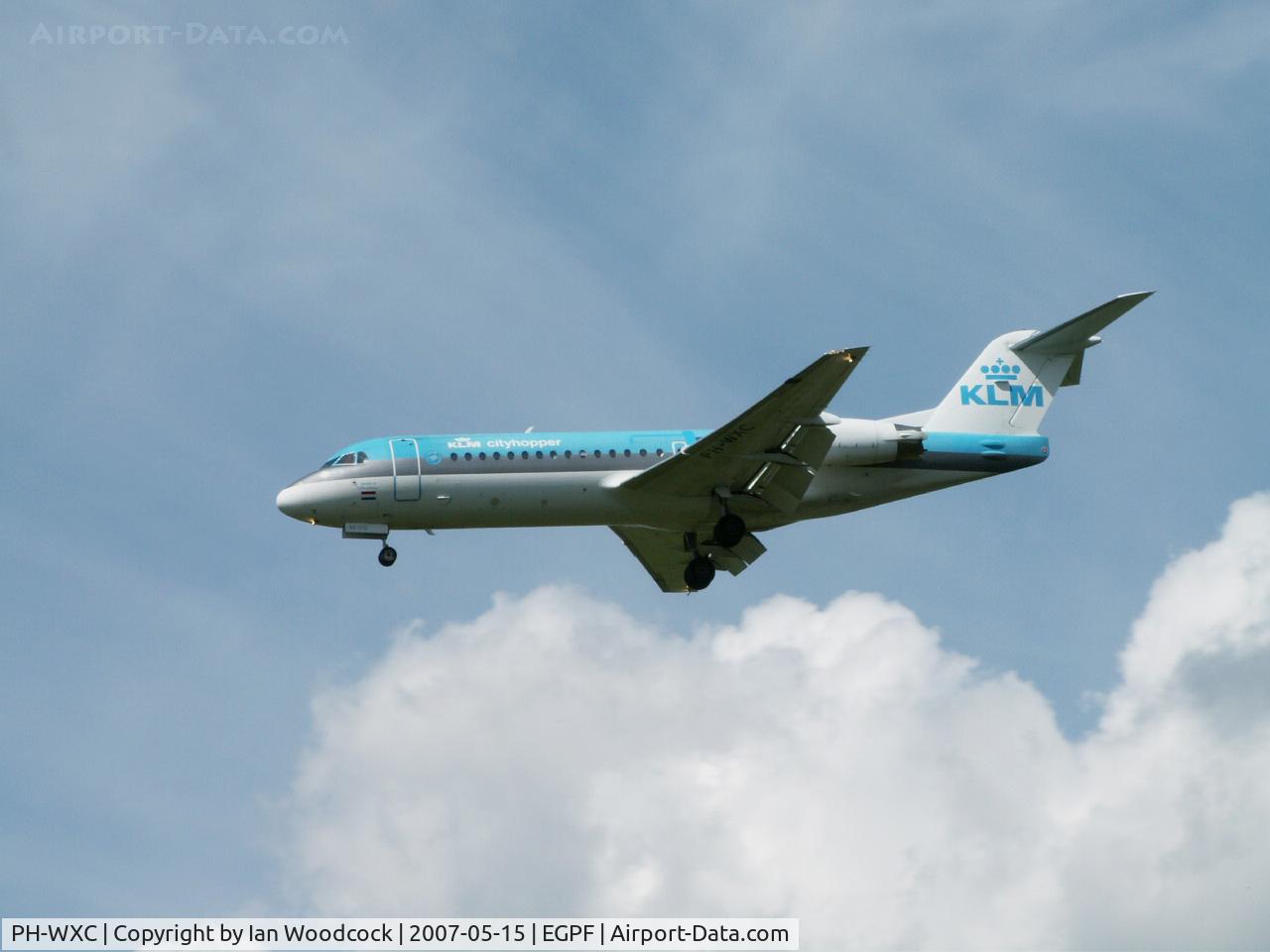 PH-WXC, 1996 Fokker 70 (F-28-0070) C/N 11574, Fokker F-70/KLM/Glasgow
