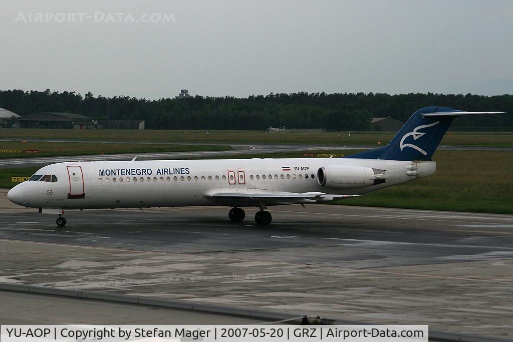 YU-AOP, 1991 Fokker 100 (F-28-0100) C/N 11332, Montenegro Airways F100