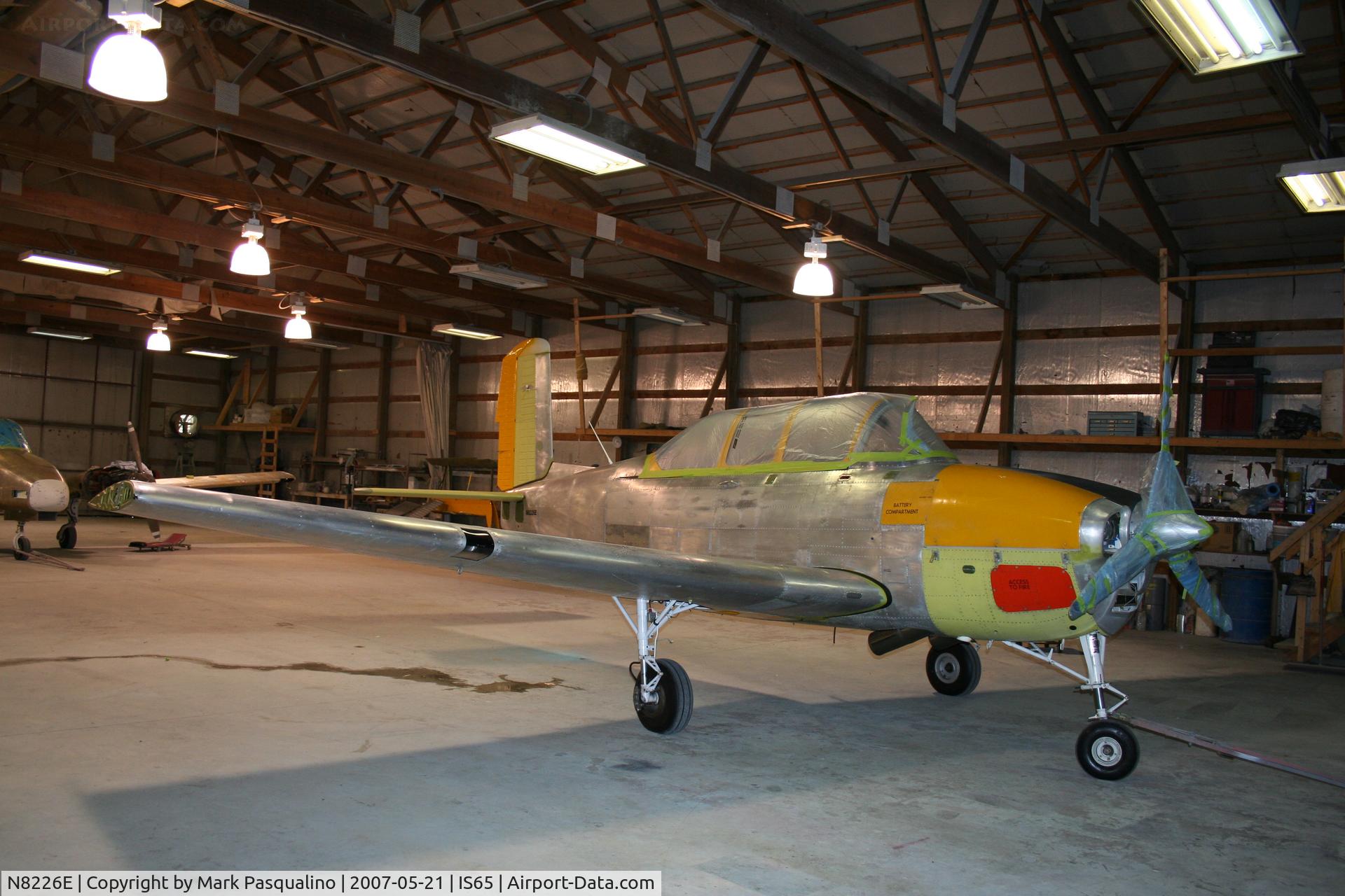 N8226E, 1957 Beech D-45 Mentor C/N BG-379, Beech T-34B  at the paint shop