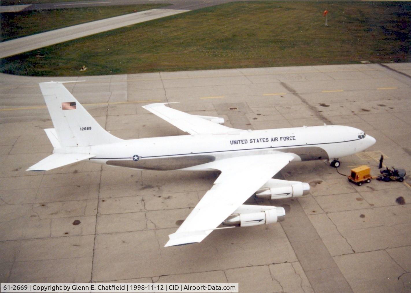 61-2669, 1961 Boeing C-135C-BN Stratolifter C/N 18345, Speckled Trout at the base of the control tower