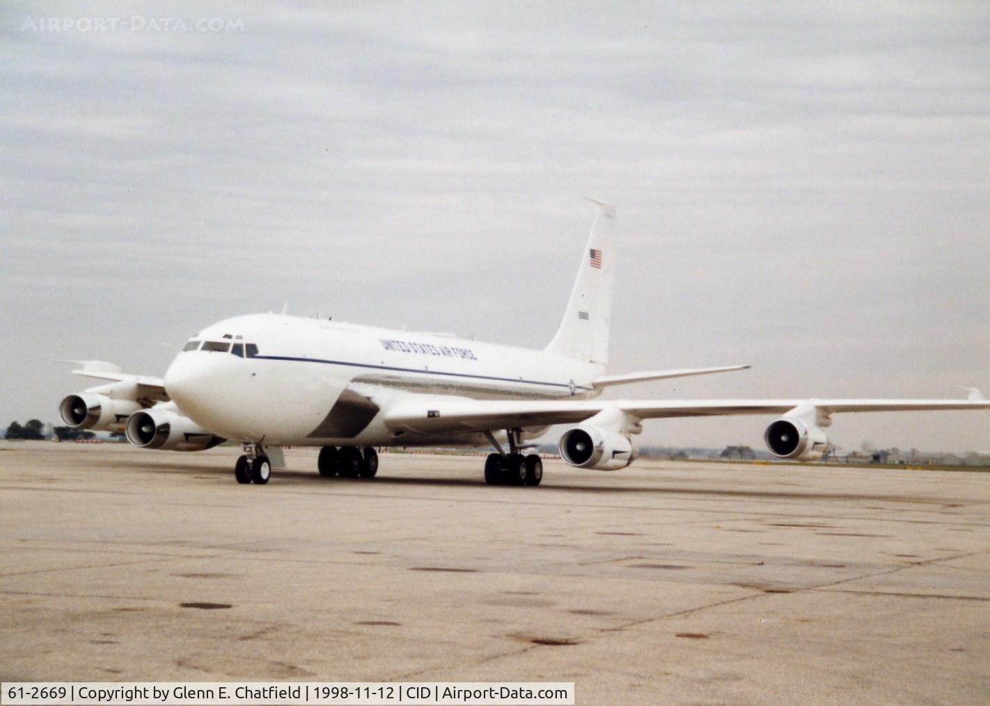 61-2669, 1961 Boeing C-135C-BN Stratolifter C/N 18345, Speckled Trout at the base of the control tower