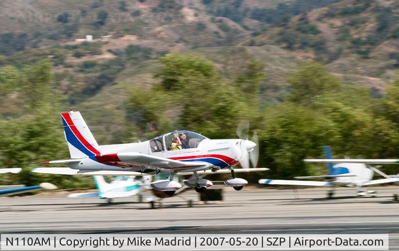 N110AM, 1996 Zlin Z-242L C/N 0727, Take off roll at Brodhead