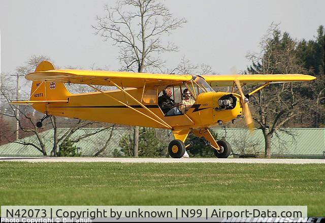 N42073, 1945 Piper J3C-65 Cub C/N 14300, Runway 27 - N99