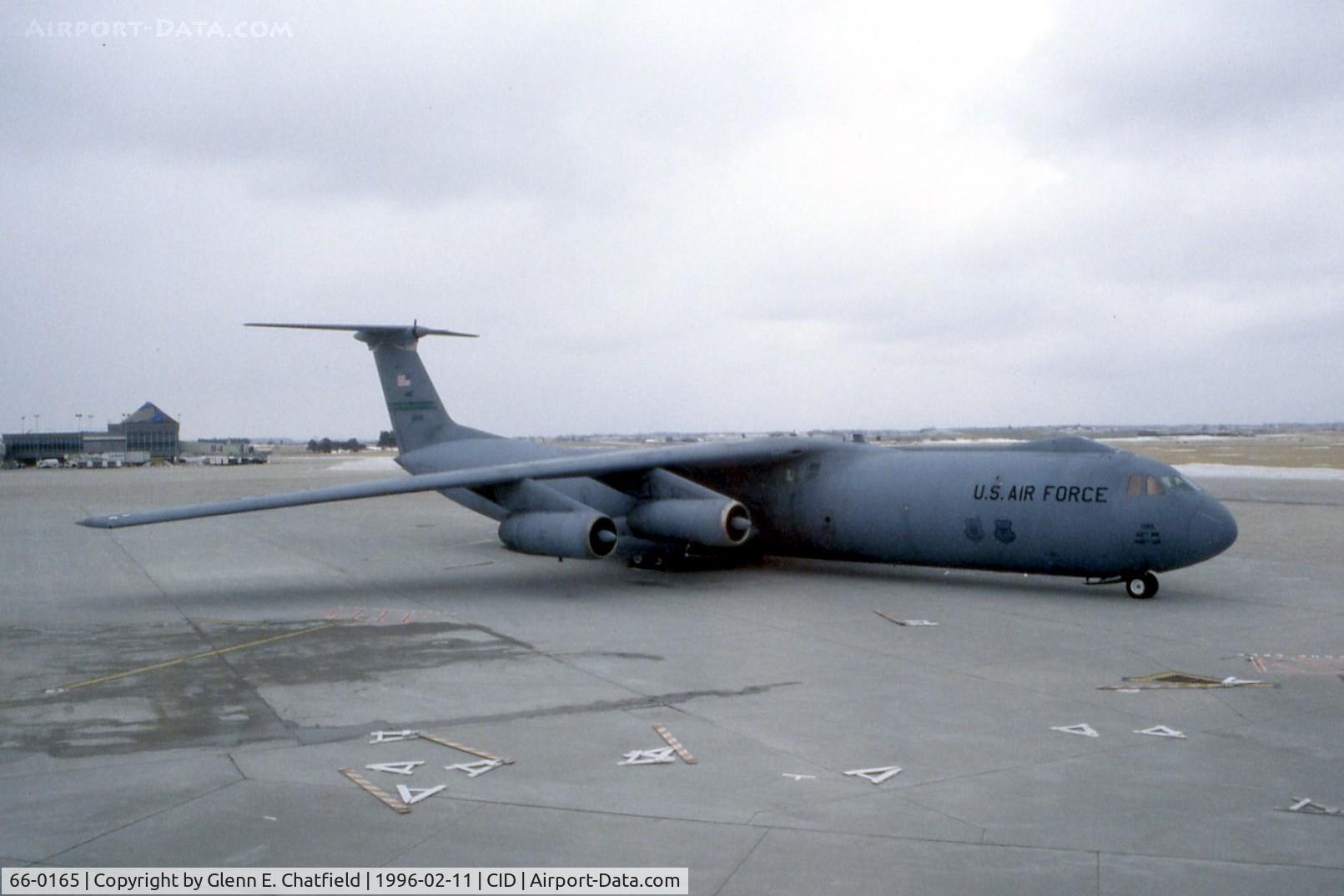 66-0165, 1966 Lockheed C-141B-LM Starlifter C/N 300-6191, C-141B parking at the base of the tower