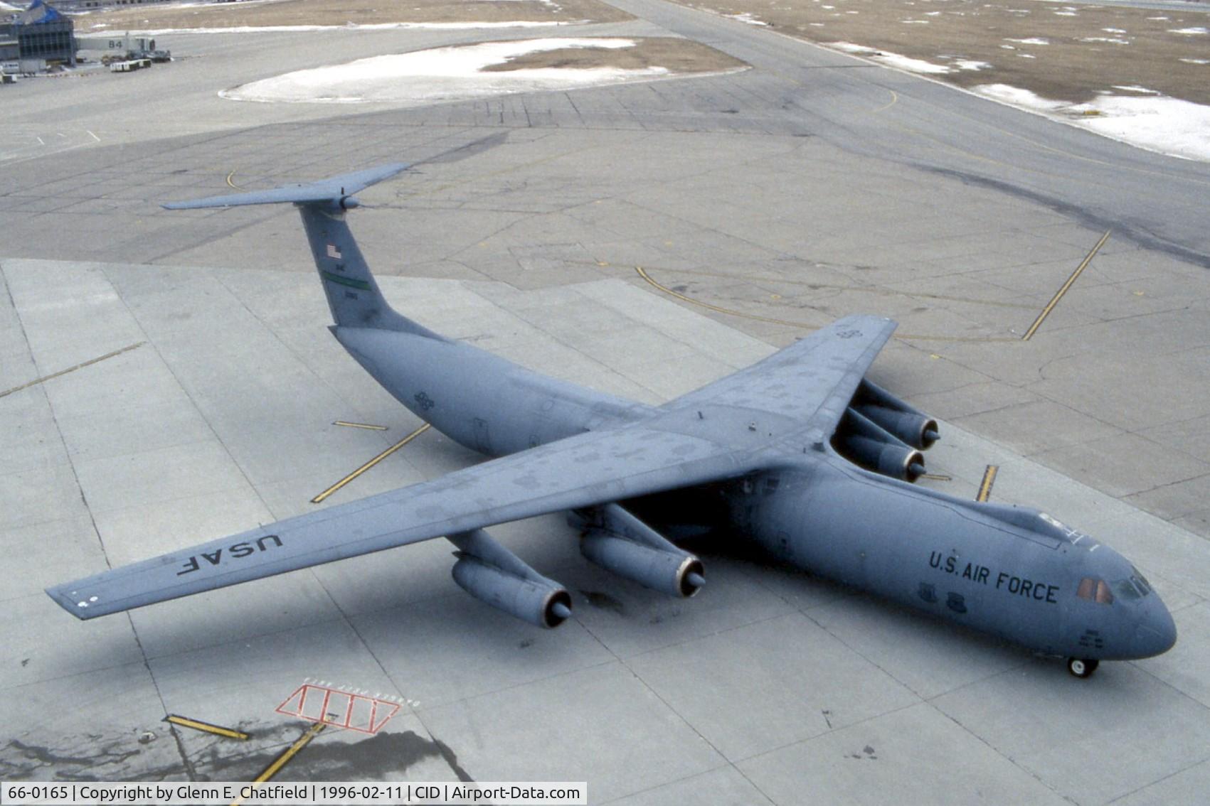 66-0165, 1966 Lockheed C-141B-LM Starlifter C/N 300-6191, C-141B parking at the base of the tower