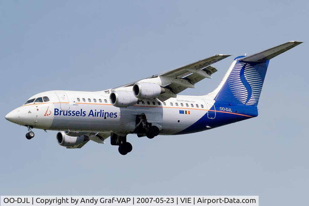 OO-DJL, 1995 British Aerospace Avro 146-RJ85 C/N E.2273, Brussel Airlines Avro85