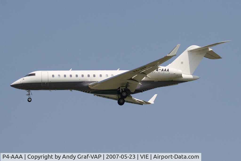 P4-AAA, Bombardier BD-700-1A10 Global Express C/N 9136, Bombardier BD700