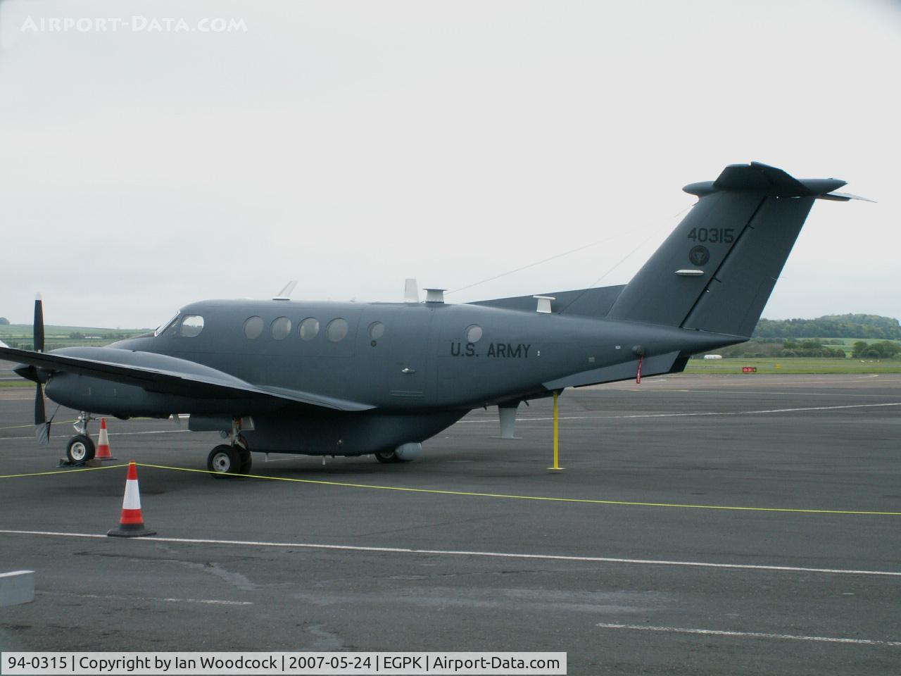 94-0315, 1994 Beech C-12R Huron C/N BW-004, Beech RC-12/US Army/Prestwick