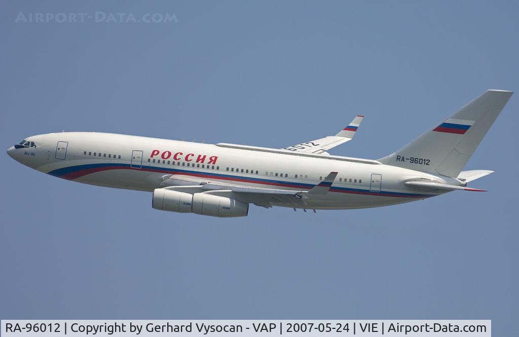 RA-96012, 1994 Ilyushin Il-96-300 C/N 74393201009, Departure of Mr. Pution towards Luxenburg