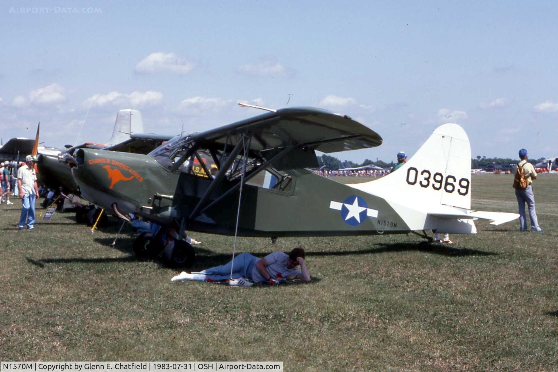 N1570M, Stinson L-5E Sentinel C/N 4344, At the EAA Fly In
