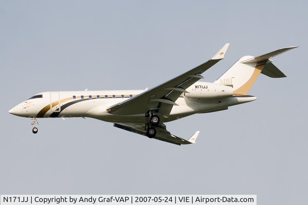 N171JJ, 2006 Bombardier BD-700-1A11 Global Express 5000 C/N 9209, MBI International Bombardier BD700