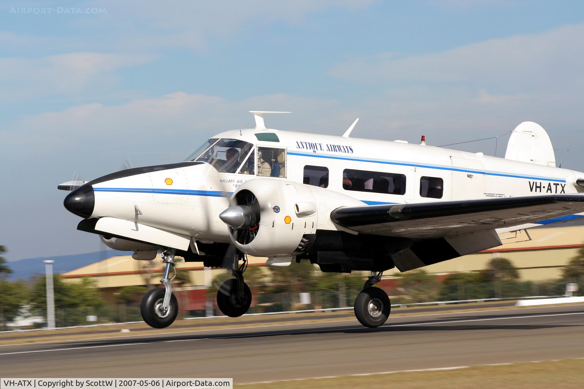 VH-ATX, 1964 Beech H18 C/N BA-704, image taken at Toowoomba. Guido Zuccoli Memorial Fly-in